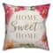 Home Sweet Home Floral Throw Pillow
